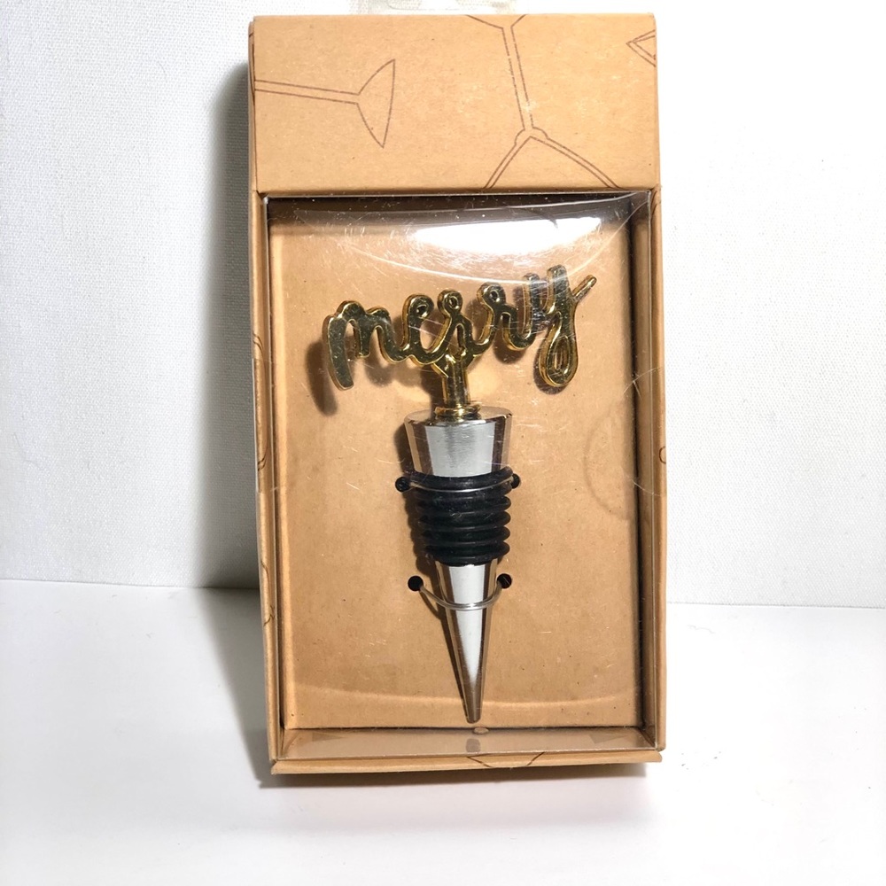 ⛄️ “Merry” Wine Bottle Stopper